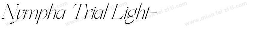 Nympha Trial Light字体转换
